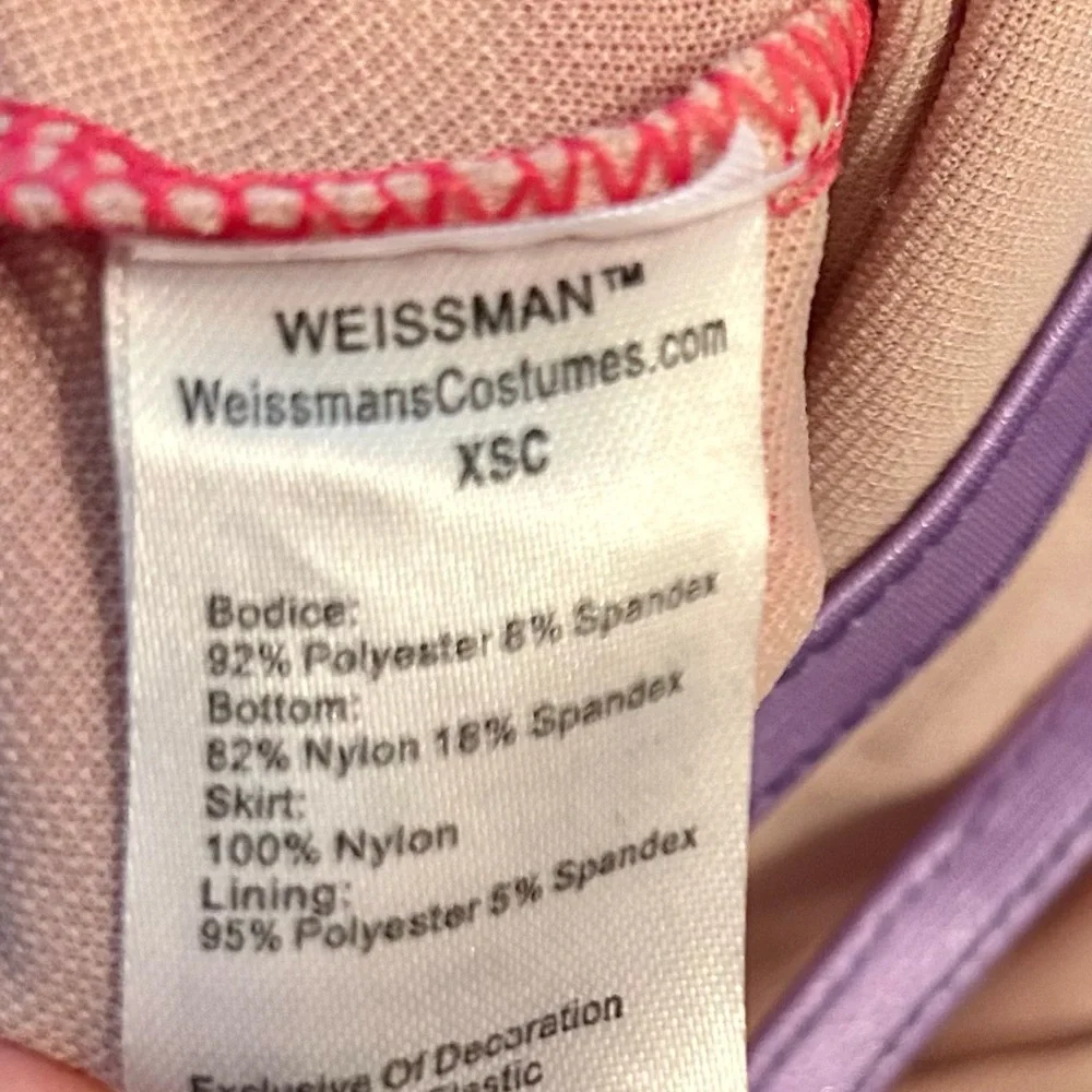 Weissman Pink Sequin Halter Dance Costume with Multicolor Ruffled Skirt